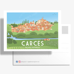 Carte Postale ''Carcès, Les 7 Merveilles de Carcès''