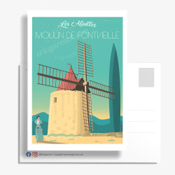 Carte Postale ''Le Moulin de Fontvielle''