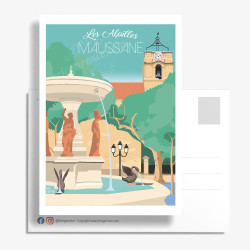 Postcard ''Maussane-les-Alpilles, La fontaine''