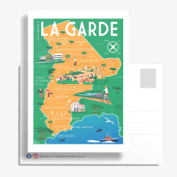 Carte Postale ''La Garde - Le plan de la ville''