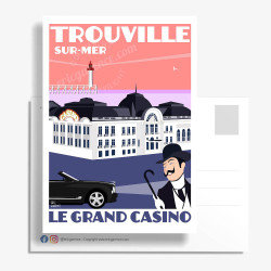 Carte Postale ''Trouville-sur-Mer, Le casino''