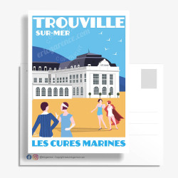 Carte Postale ''Trouville-sur-Mer, Les cures marines''
