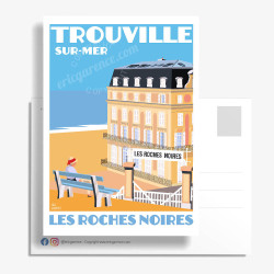 Carte Postale ''Trouville-sur-Mer, Les roches noires''