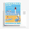Carte Postale ''Trouville-sur-Mer, Les bains de mer''