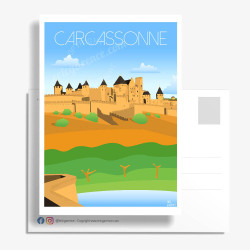 Carte Postale ''Carcassonne''