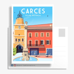 Carte Postale ''Carcès, Village provençal''