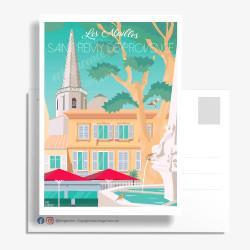 Carte Postale ''Saint-Rémy-de-Provence, La place Jules Pélissier''
