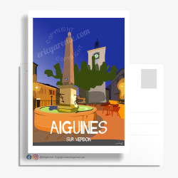 Carte Postale ''Aiguines - Fontaine de Nuit''