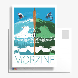 Carte Postale ''Morzine, Eté ou Hiver ?''