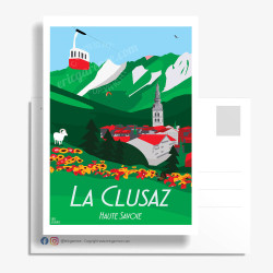 Carte Postale ''La Clusaz en été''