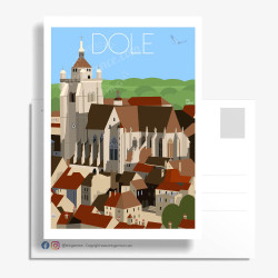 Carte Postale ''Dole, La Collégiale''