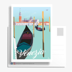 Carte Postale ''Venise, La gondole de Giacomo Casanova''