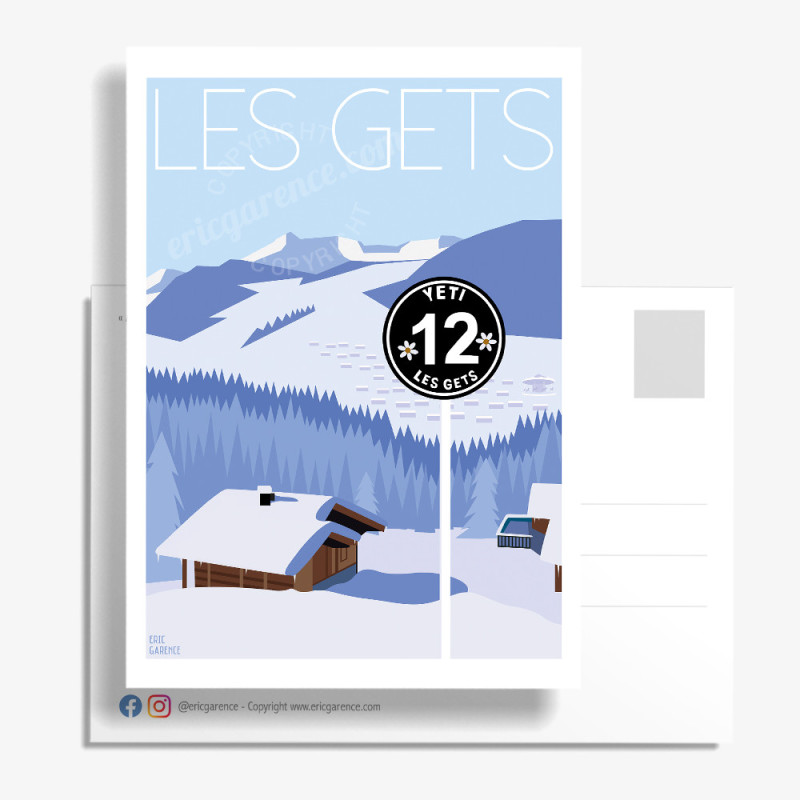 Carte Postale ''Les Gets, Black Magic Track'' Carte Postale ''Les Gets, Black Magic Track''