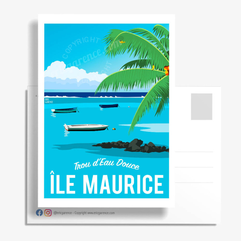 Carte Postale ''Ile Maurice, Trou d'eau douce'' Carte Postale ''Ile Maurice, Trou d'eau douce''