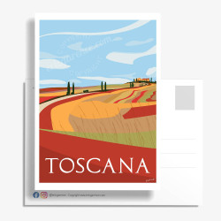 Carte Postale ''La Toscane en automne''