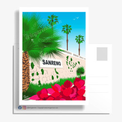 Carte Postale ''San Remo, Le bougainvillier''