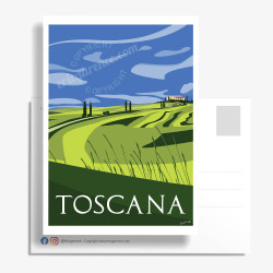 Carte Postale ''La Toscane au printemps''