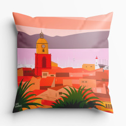 Coussin "Sunset à Saint-Tropez" par Eric Garence
