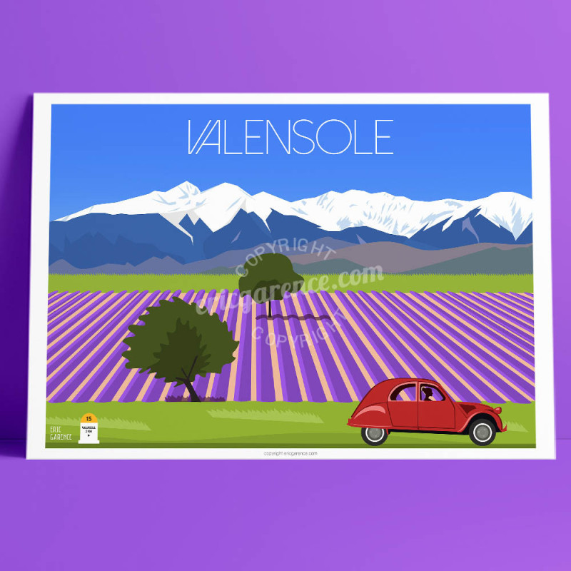 Affiche ''Valensole, Route de la lavande'' Affiche ''Valensole, Route de la lavande''