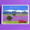 Affiche ''Valensole, Route de la lavande''