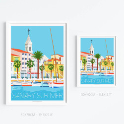 Affiche ''Le Port de Sanary-sur-Mer''