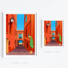 Affiche ''Saint-Tropez, La ruelle Saint-Pierre''