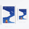 Affiche de "Saint-Tropez, La plage" by Eric Garence, artiste français, illustrateur, pop, retro