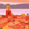 Affiche ''Saint-Tropez, Sunset''