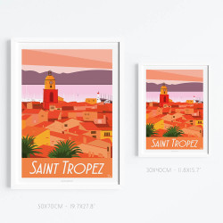 Affiche ''Saint-Tropez, Sunset''