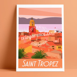 Affiche ''Saint-Tropez, Sunset''