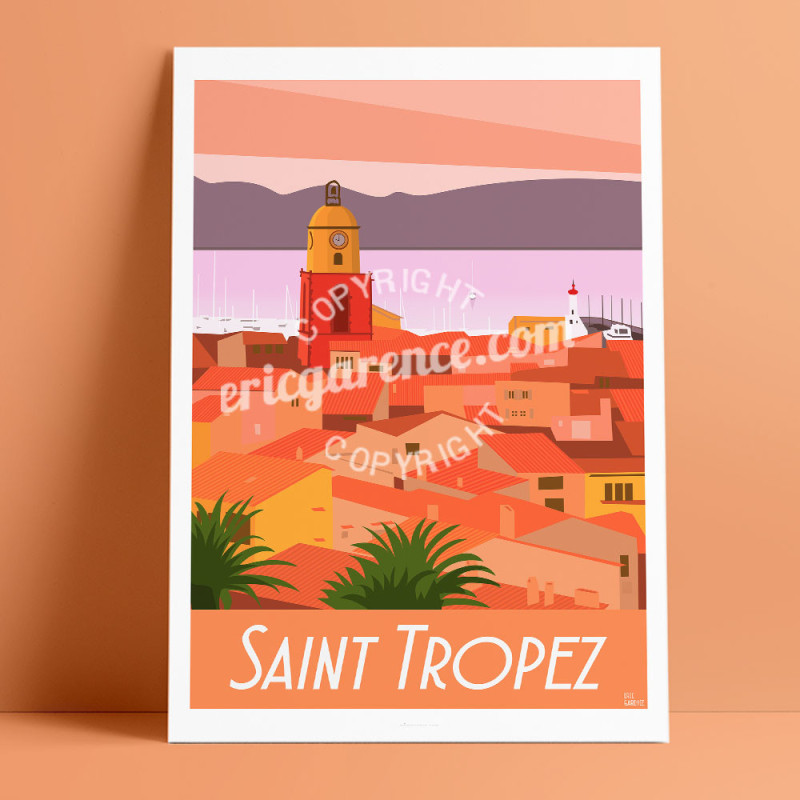 Affiche ''Saint-Tropez, Sunset''