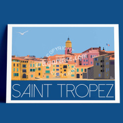 Affiche ''Saint-Tropez, La Ponche et BB''