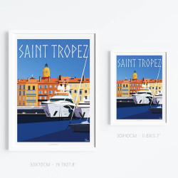 Affiche ''Saint-Tropez, le Port''