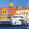 Affiche ''Saint-Tropez, le Port''