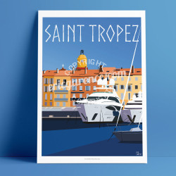 Affiche ''Saint-Tropez, le Port''