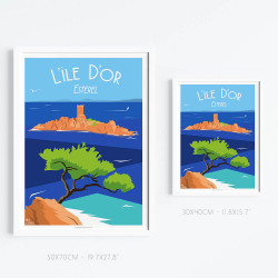 Affiche ''Saint-Raphaël, l'île d’Or''