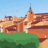 Poster ''Roussillon, Le village''