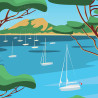 Affiche ''Porquerolles, Plage Notre-Dame''