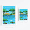 Affiche ''Porquerolles, Plage Notre-Dame''