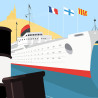 Affiche ''Marseille, Le port et la Bonne mère''
