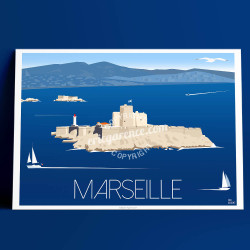 Affiche ''Marseille, Le Chateau d'if''