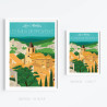 Affiche ''Les Baux-de-Provence, Le village''