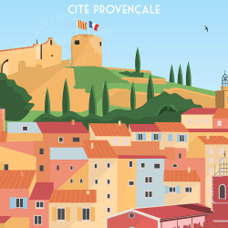 Affiche ''La Garde, Village provençal''