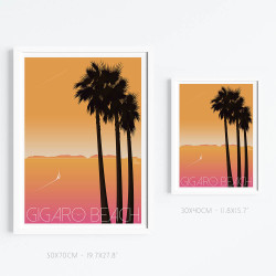 Affiche ''La Croix-Valmer, Gigaro Beach''