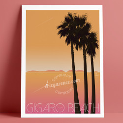 Affiche ''La Croix-Valmer, Gigaro Beach''