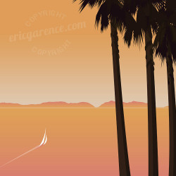 Affiche ''La Croix-Valmer, Gigaro Beach''
