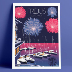 Affiche ''Fréjus, Feu d'artifice à Port Fréjus''