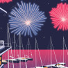Affiche ''Fréjus, Feu d'artifice à Port Fréjus''