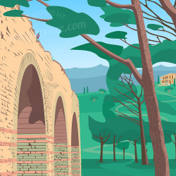 Affiche ''L'aqueduc Romain de Fréjus''