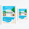 Affiche ''Dieulefit, La piscine art-déco''